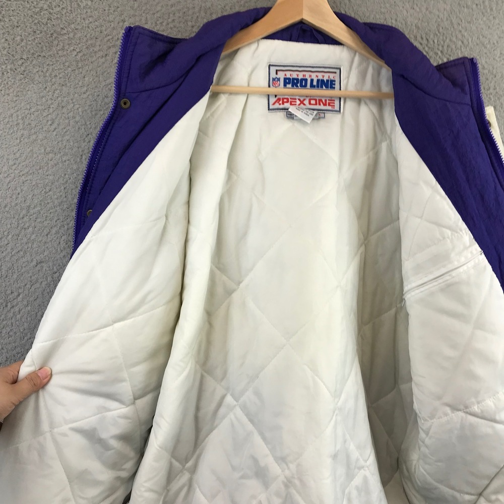 Vintage Minnesota Vikings APEX ONE NFL Track Jacket Windbreaker Purple M - Picture 4 of 11